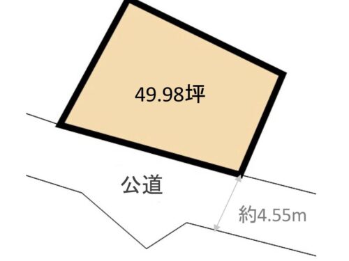 地形図　南西側道路です